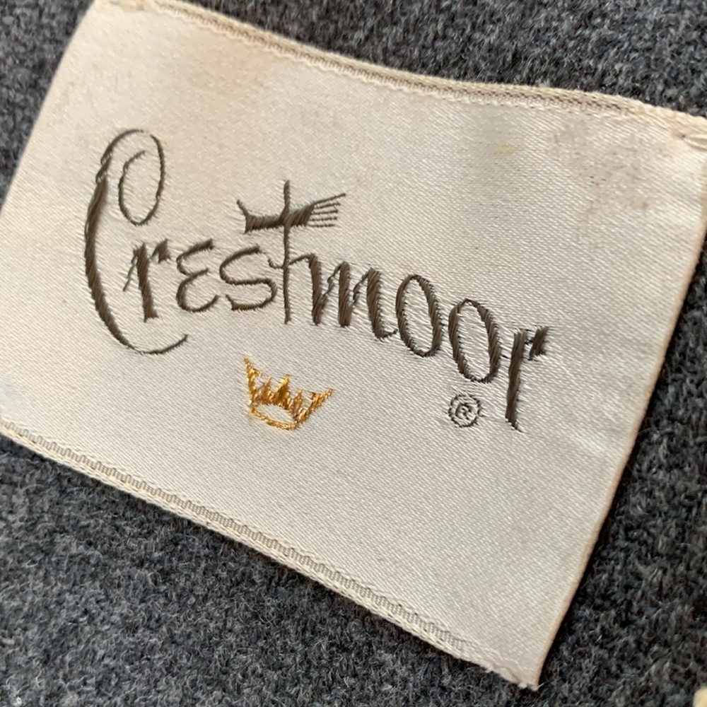 Crestmoor vintage grey winter coat with fur collar - Picture 6 of 8